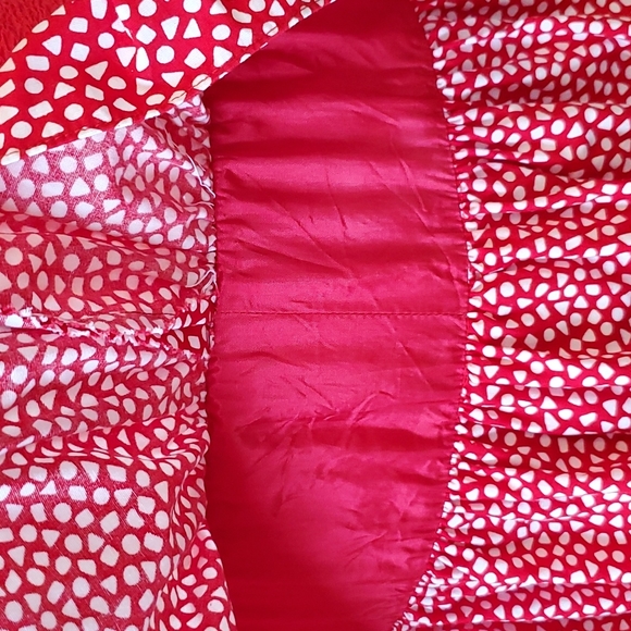 Vntg EUC David Warren NY 80's red peplum tiered dress 12 - Picture 8 of 16